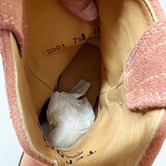 Tecovas The Lucy Suede Heeled Ankle Boots in Desert Rose 7.5 NWB - Picture 11 of 13